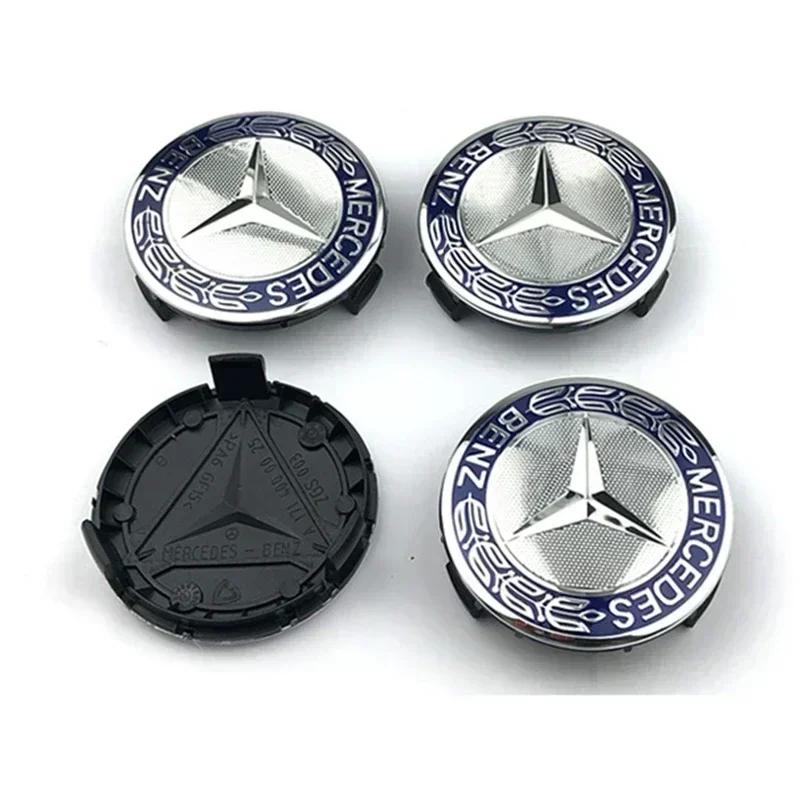 Car Sticker 75mm Car Emblem Wheel Hub Rim Center Cover for Mercedes Benz W203 W204 W205 W209 W210 W211 W212 W176 W166 W163 W221