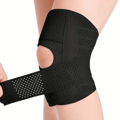 Verbesserte Knieorthesen, Kompressions-Kniebandage mit Air-Mesh-Gewebe, Verstellbare Kniebandage mit Seitenstabilisatoren, Ultraweiche Bandage für Sport, Laufen