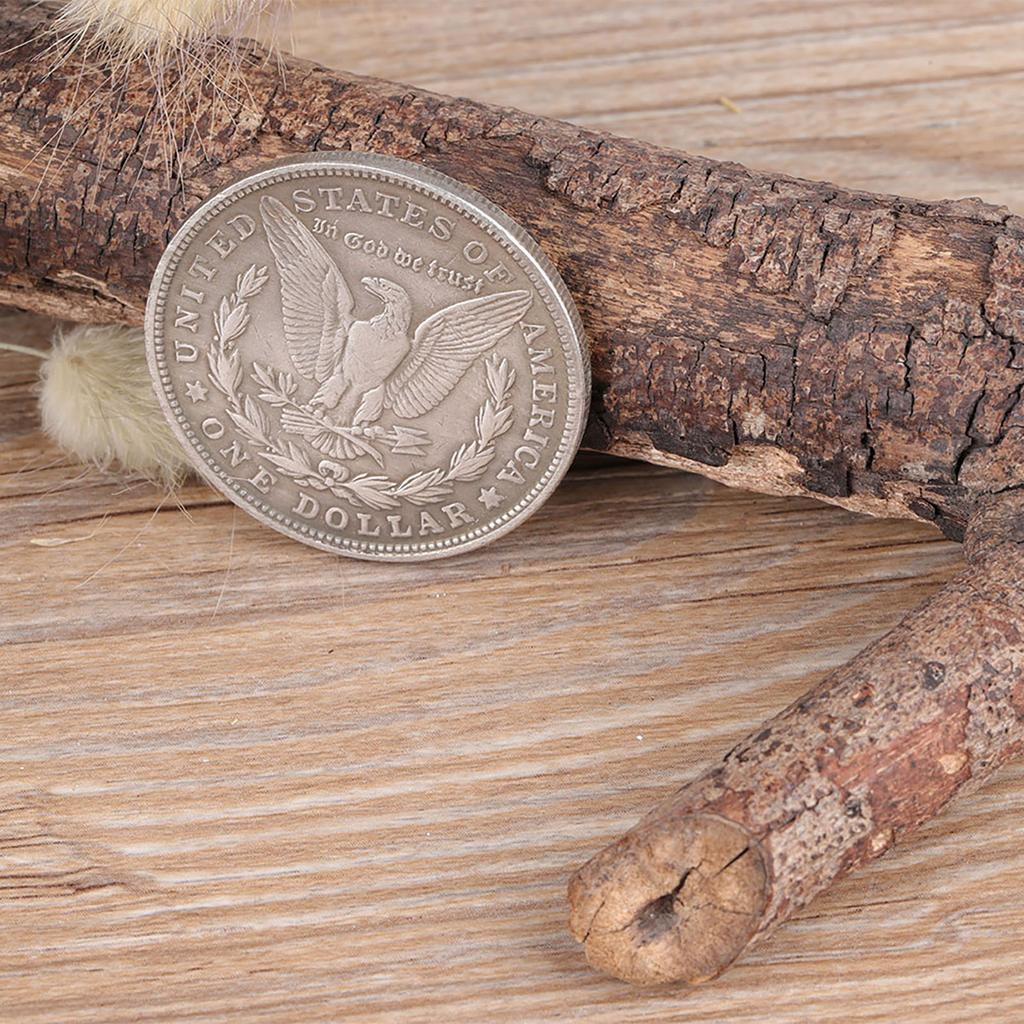 Moneda Dólar de Plata Morgan Latón Americano Colección Conmemorativa Vintage