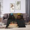 Kanye Meme Happy Birthday Plush Blanket Flannel Throw Blanket For Home Decor Warm Soft Custom DIY Quality Bedspread Gift