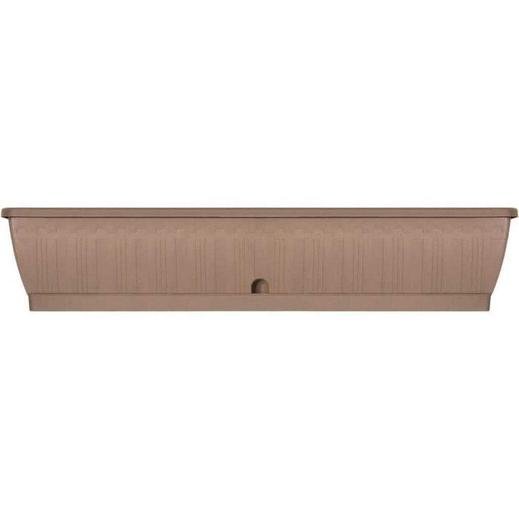 Jardiniere - GARDEN ID Terraflor - Taupe 100 cm - Solidité - Réserve d'eau - Recyclé & 100% recyclable - Volume pour plantes.