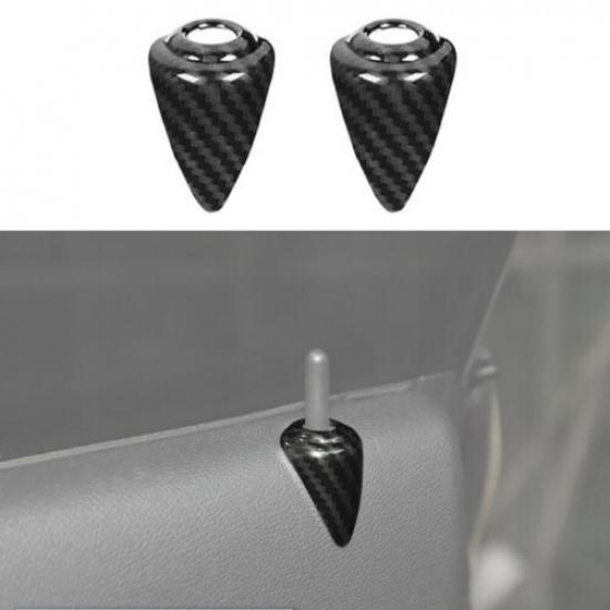 Carbon Fiber Door Lock Bin Cover Trim For 2012-2015 Chevrolet Camaro Accessories