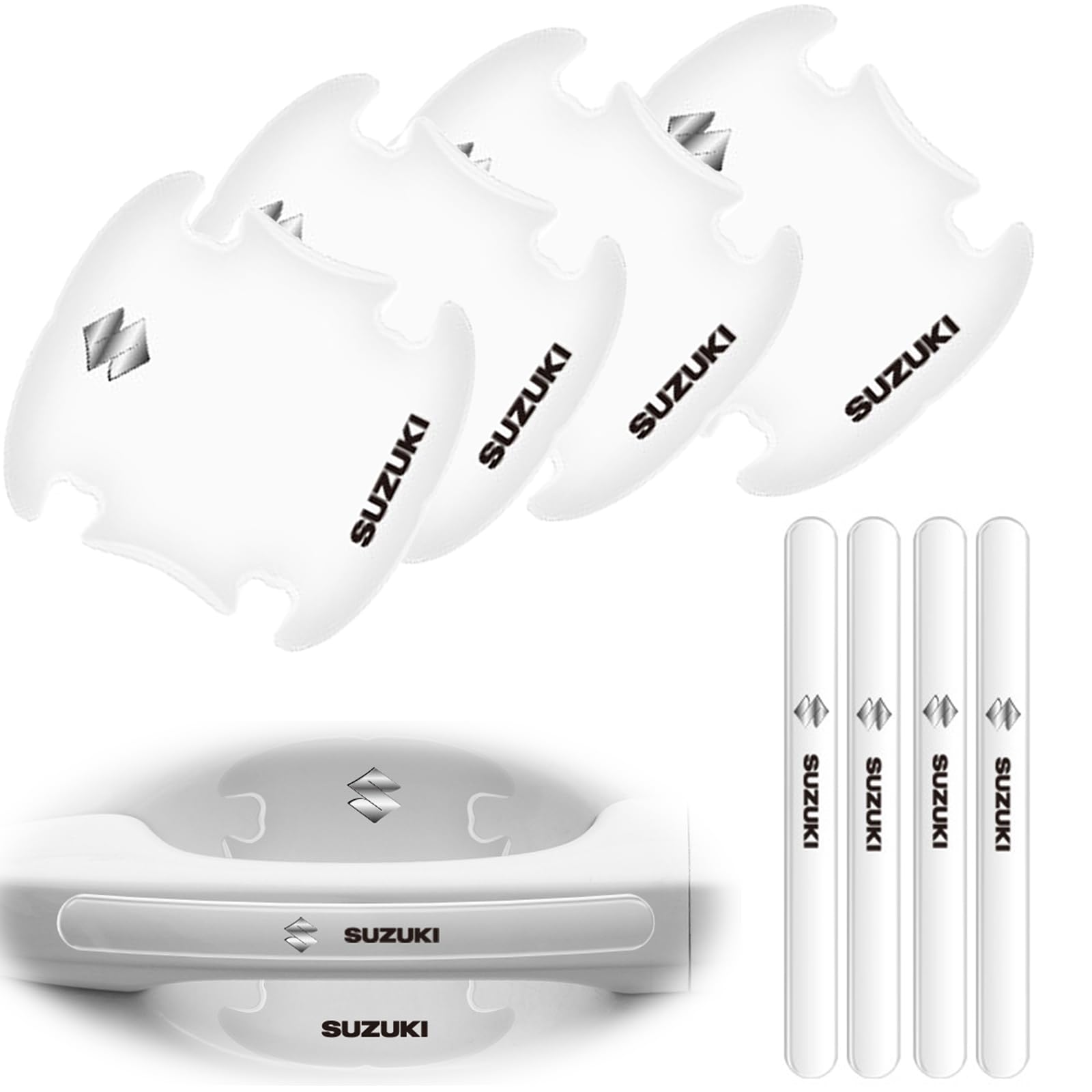 

MochiMingle Door Handle Protector, For Cars, Transparent, Silica Material, Door Knob Protector, 8