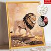 Lion Pearl Painting DIY Handmade Pearl Painting Art Exquisite Gift Home Decoration