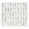 100pcs Sliver Numbers Charm Pendants Number 0-9 Alloy Charms Pendants  for DIY Crafts