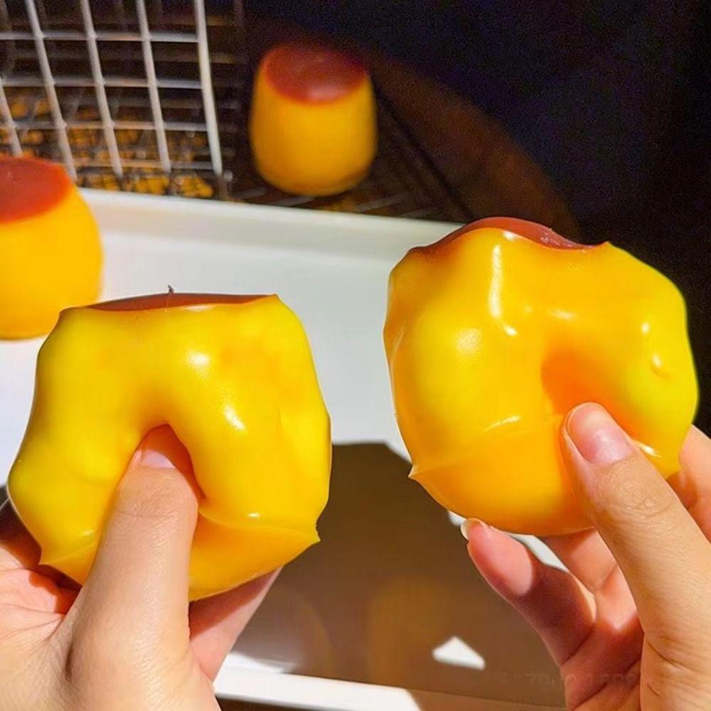 Fun Release Squeezing Ball Caramel Pudding Squishy Toy Sensory Pudding Handmade Ball Kids Adults