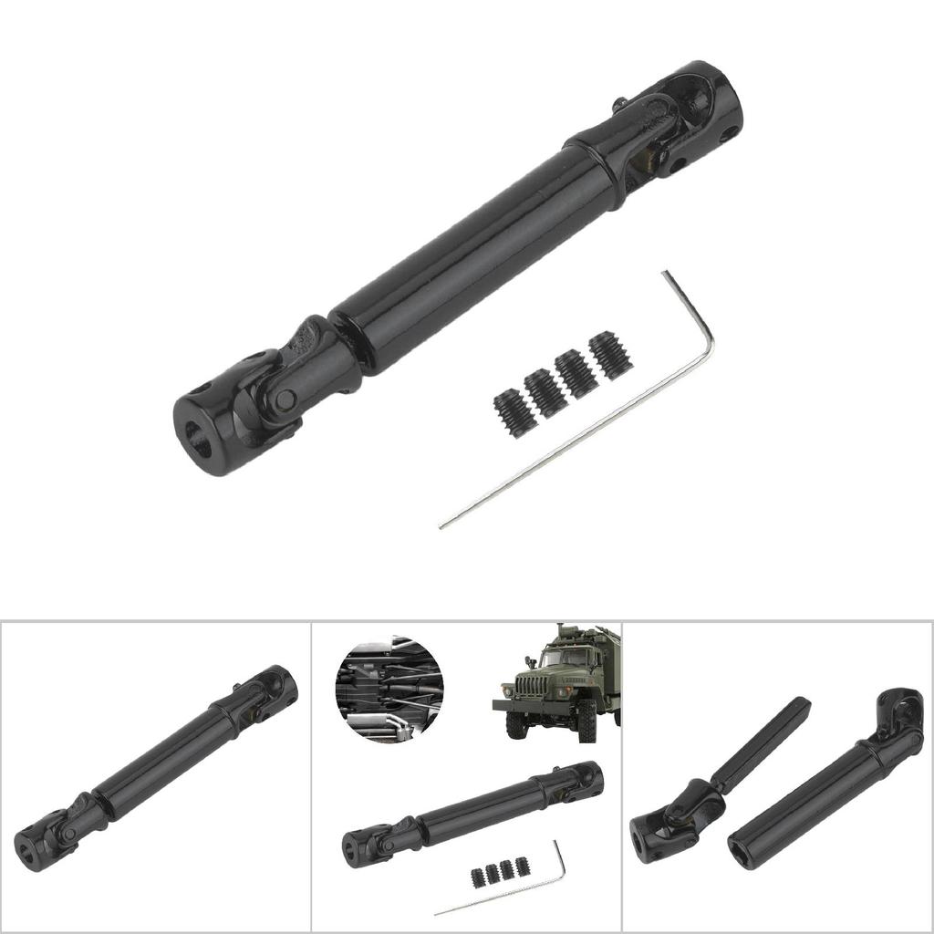 RC Crawler Car Metal Transmission Drive Shaft Fits for WPL 1 16 Mini Military Truck (Black)