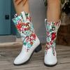 Fashion Shoes for Women 2024 High Quality Sleeve Women's Boots Winter Pointed Toe Mixed Colors Short Barrel Chunky Heels Fashion Boots