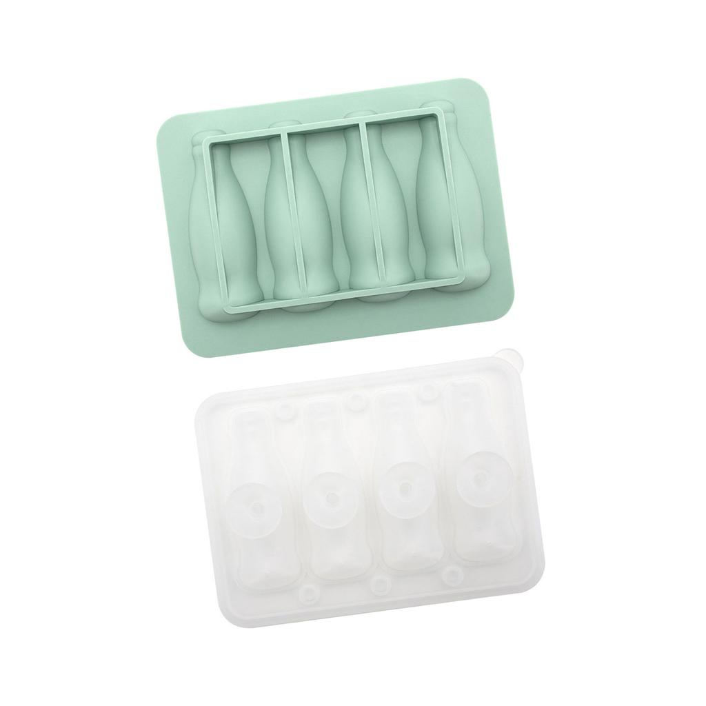 Silicone 3D Coke Bottle Ice Cubes Tray with Lid Popsicles Making Tool for Home Gatherings and DIY Beverage Decorations