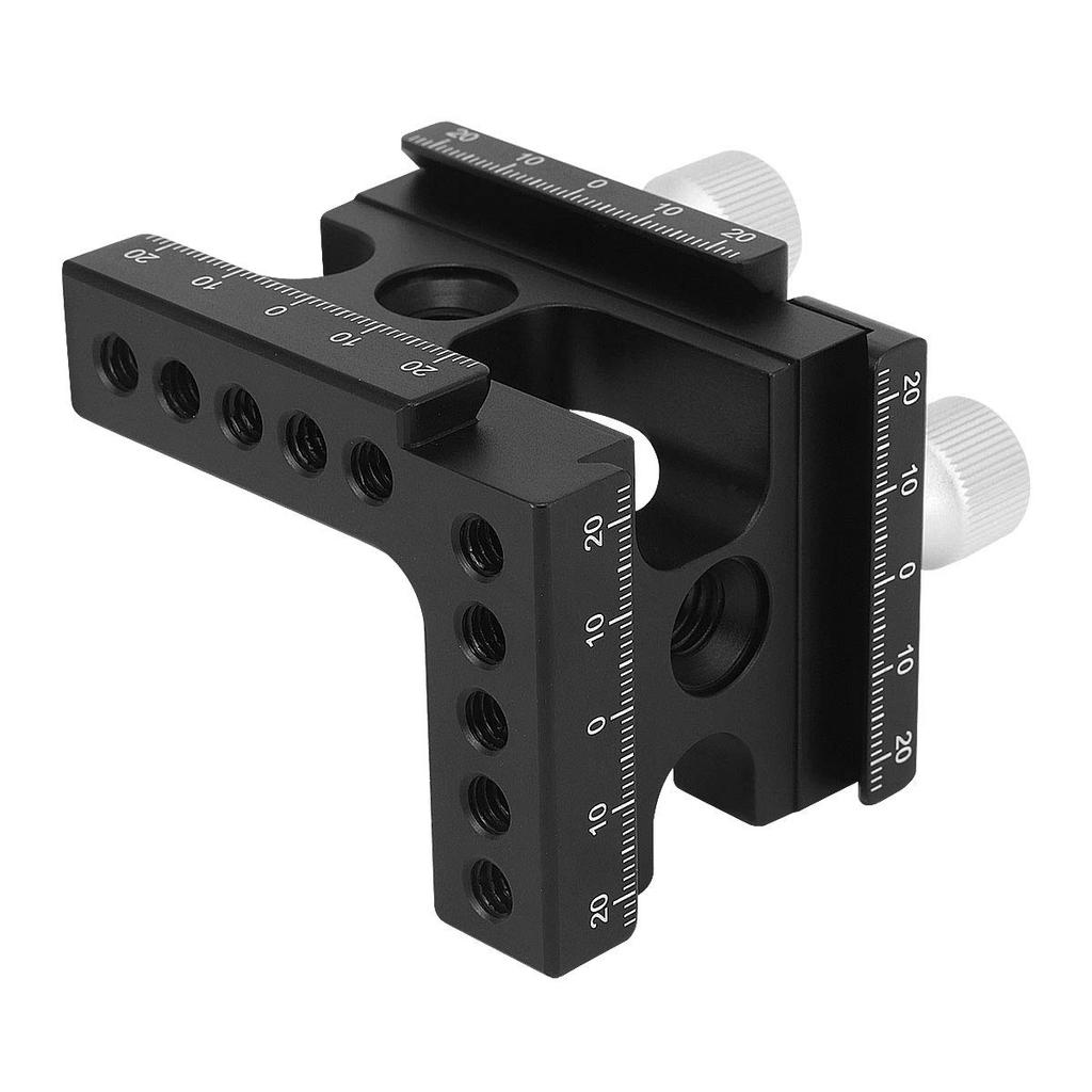 Haoge Right Angle 90 Double Quick Release with Screw for Arca Swiss RRS Benro Rail Plate Nodal Slide CP-RA90 Clamp, Degrees, L-Clamp 1/4" Thread,