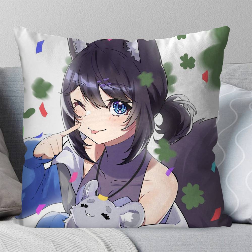 Eeiris Zzuro Vtuber Anime Pillow Case Fashion Square Pillowcase Bedroom Sofa Room Ins Decoration Leisure