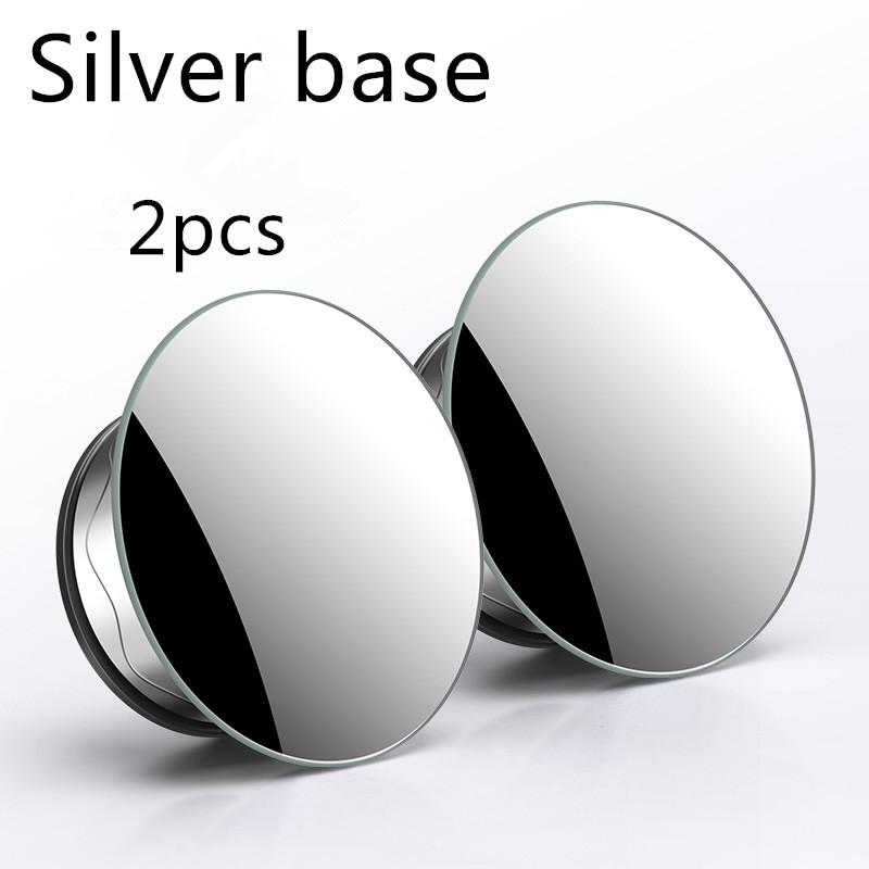 2pcs Wide Angle Car Blind Spot Mirrors 360 Adjustable Car Auxiliary Rearview Mirrors HD Suction Cup Small Round Mirror 2PCS