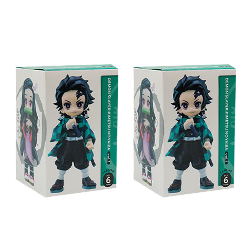 Demon Slayer Tanjiro Kamado Nezuko Anime Cartoon Figure Blind Box Creative Personalized Statue Model Ornament Surprise Gift Box
