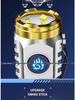 Hot-Selling Rechargeable Three-Eye LED Flashlight: Super Bright, Long-Range, Portable for Outdoor and Night Riding.
