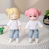 Freizeitkleidung Denim Lange Hosen Mode Puppenhosen Kleidung 1/11 OB11 Puppen/1/12 Mini BJD Puppe
