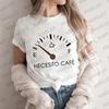 Spanish I Need Coffee Women TShirt Short Sleeve ONeck Creative T Shirts Fashion Breathable Top Funny Casual Sport Tee T Shirt