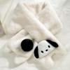 Cute Christmas snowman scarf women's winter thickened warm cycling with windproof scarf versatile fluffy scarf