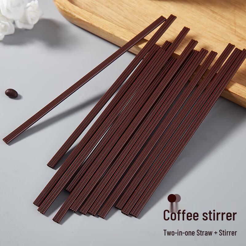 Homeglen 17.8cm Two-Hole Disposable Hot Drink Stirring Straws, 500 Pcs