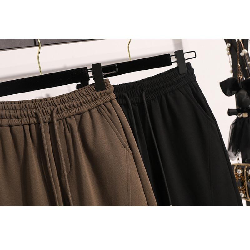 DIMANAF Autumn Winter Plus Size Women Cothing Basic Harem Oversize Casual Trousers Long Pants Elastic Waist Vintage Lady Loose 2025