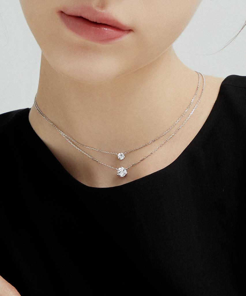 Jestina Whitemond 0.3 Carat Necklace (Jjljnq4Bs350Sw420)
