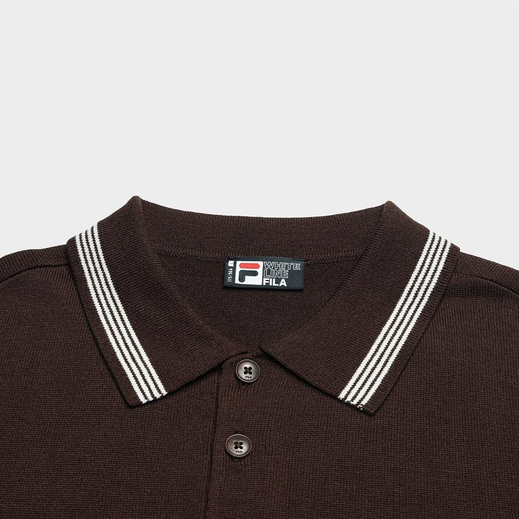 FILA Heritage Elegant Lifestyle Loose Knit Short Sleeve Polo Shirt Men tops F11M638411F-WI