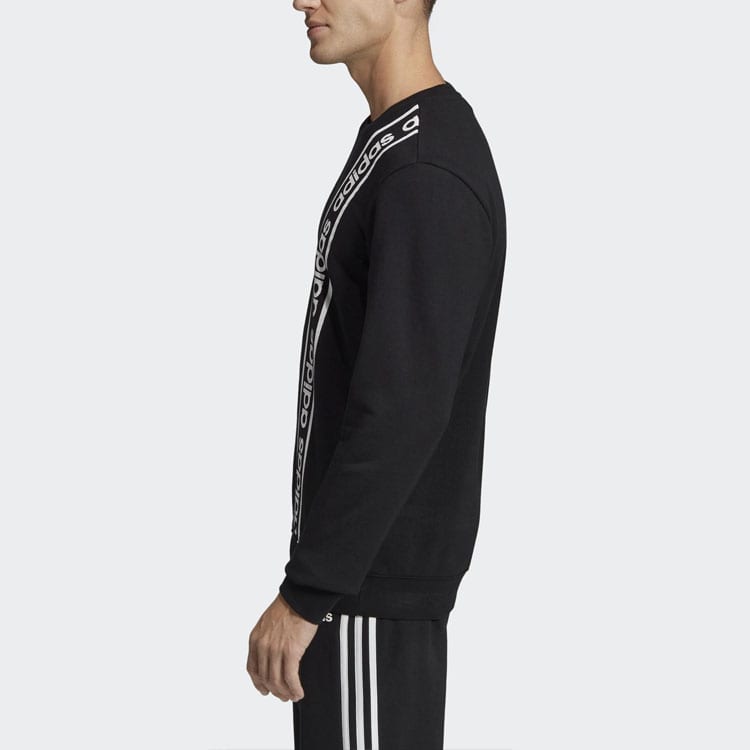 Adidas Sweatshirts Men's Black Crew Neck Moderate Regular EI5617