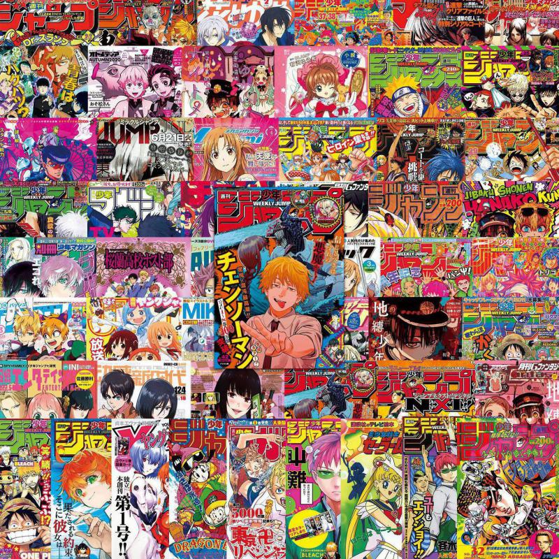 51pcs Japanese Anime Poster Graffiti Stickers Waterproof Decals Stickers For Laptop Phone Skateboard Ipad Diy Stickers Toys Gift