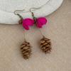 Bohemian Resort Style Hazelnut Flower Earrings: Luxurious & Fashionable Ear Hooks with Unique Design.