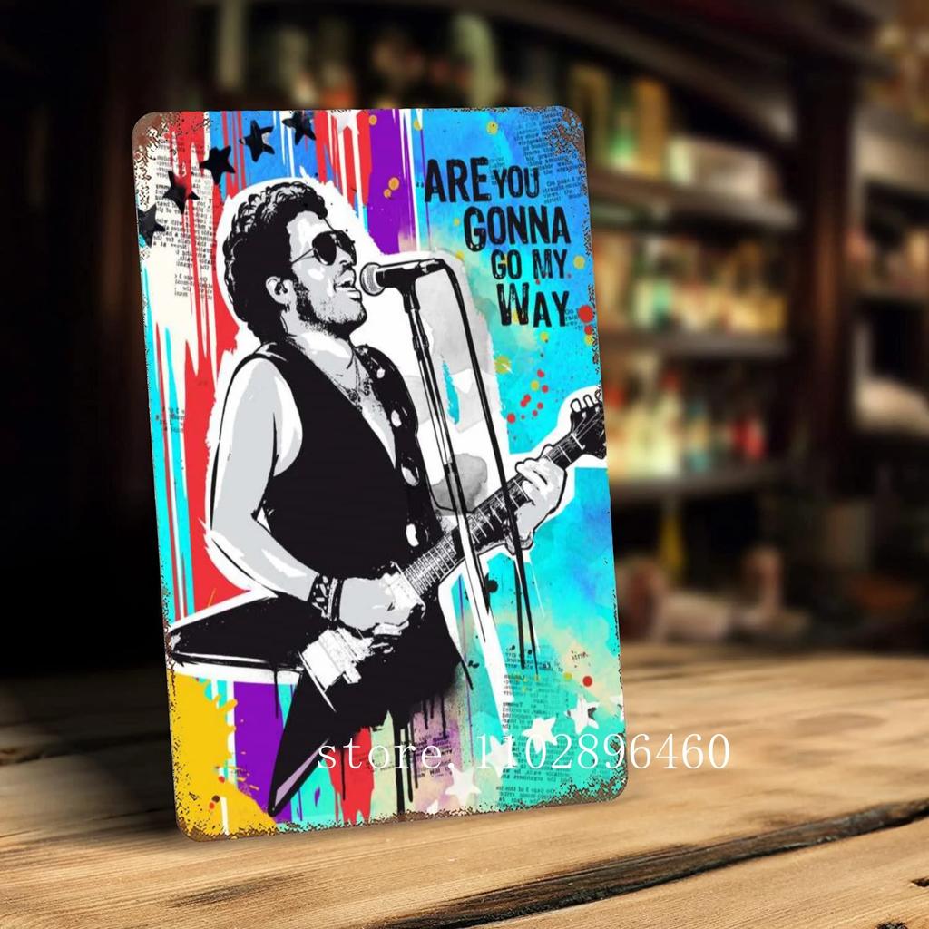Lenny kravitz Kovové plakety a cedule nástěnná dekorace Vintage plechové cedule Captain Kovový plakát Dekorace pro Bar Pub Klub Nástěnná dekorace