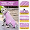 Elastic Cat Recovery Suit Adjustable Washable Anti-Licking Bodysuit Protective Soft Breathable Pet Sterilization Suit