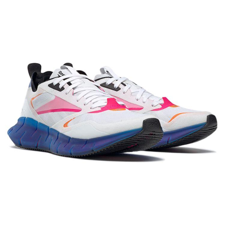 Reebok Zig Kinetica Horizon Low Top Running Shoes Unisex Running Shoes White Pink FW5300