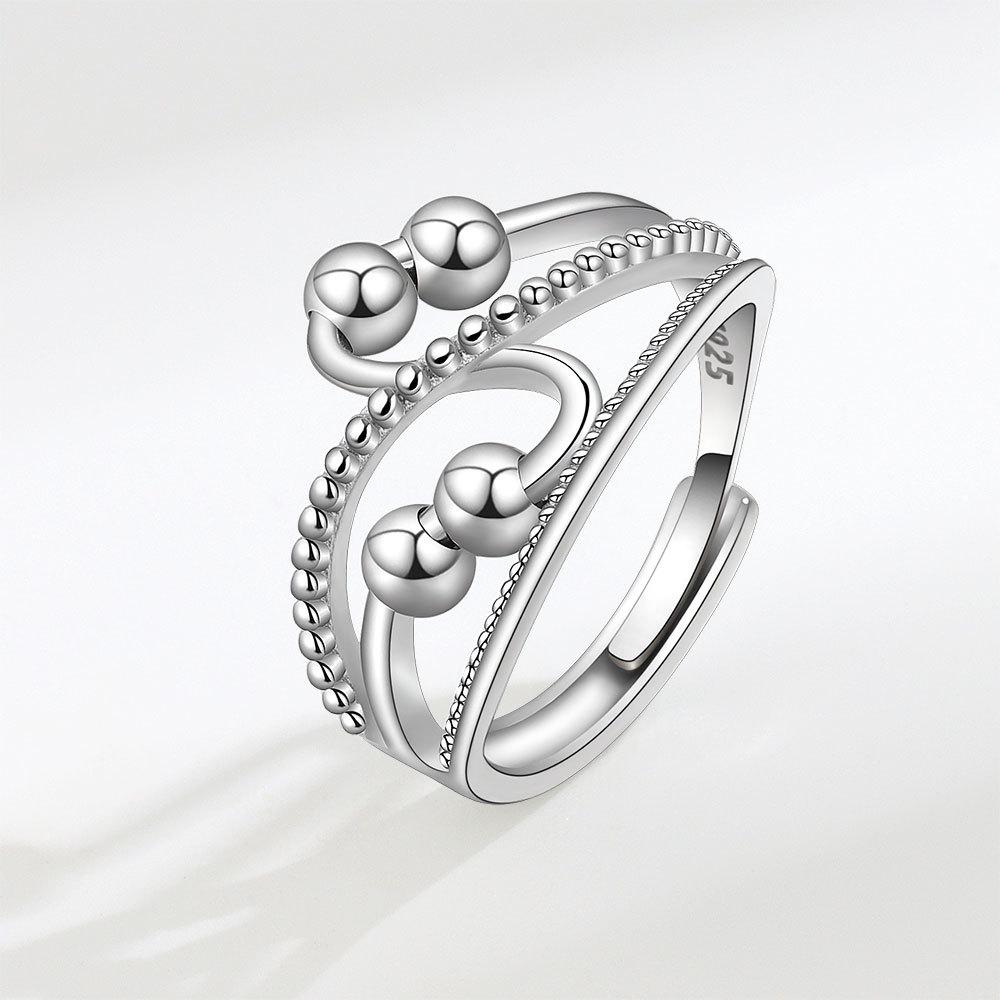 Fashionable Creative Fidget Ring For Anxiety And Stress Relief, Stylish Spinner Jewelry For Calming Nerves