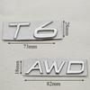 3D Metal Car Badge Logo T5 T6 AWD Rear Trunk Emblem Decals For Volvo S40 S60 S80 V60 V70 V90 XC40 XC60 XC90 Exterior Accessories