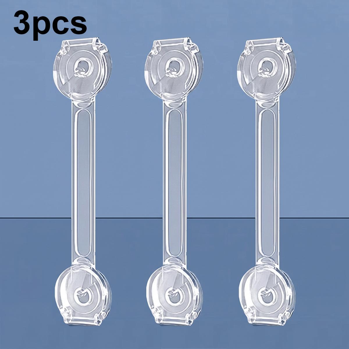 3-10pc Child Safety Lock Safety Transparent Anti-Opening Soft Strap Multifunctional Drawer Lock Cabinet Fridge Door Security Loc