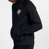 Nike Floral Print Fleece Pullover Hoodie Men Tops Black 937836-010