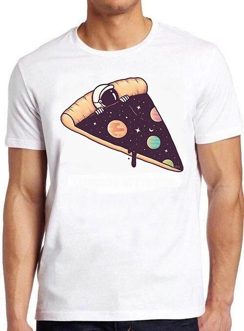 Pizza Slice Astronaut  Planets Funny Meme Gift Tee Gamer Cult Movie T Shirt M748 XS