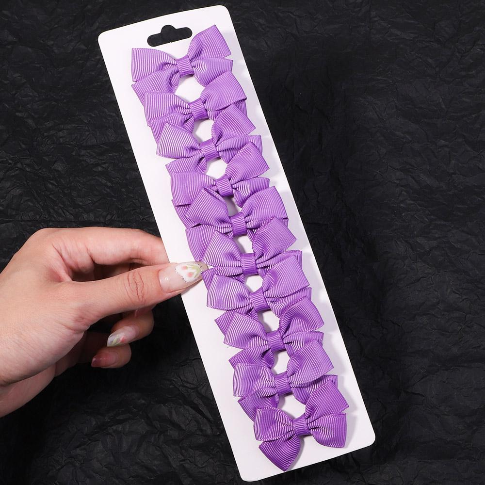 10Pcs/lot 1.9'' Mini Solid Bows Hair Clips For Cute Girls Boutique Bowknot Hairpin Barrettes Headwear Hair Accessories