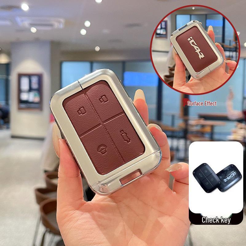 

Metal Leather Protective Key Case for Chery iCAR V23 Smart Bluetooth Remote Control