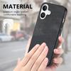 For iPhone 16 Plus Case Retro Leather+TPU Shockproof Protective Phone Cover