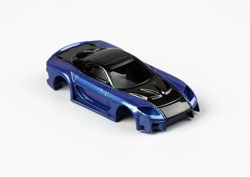 Ym Modell 1:64 Veilside Fortune Rx7 Gelb / Blau Diecast Modellauto