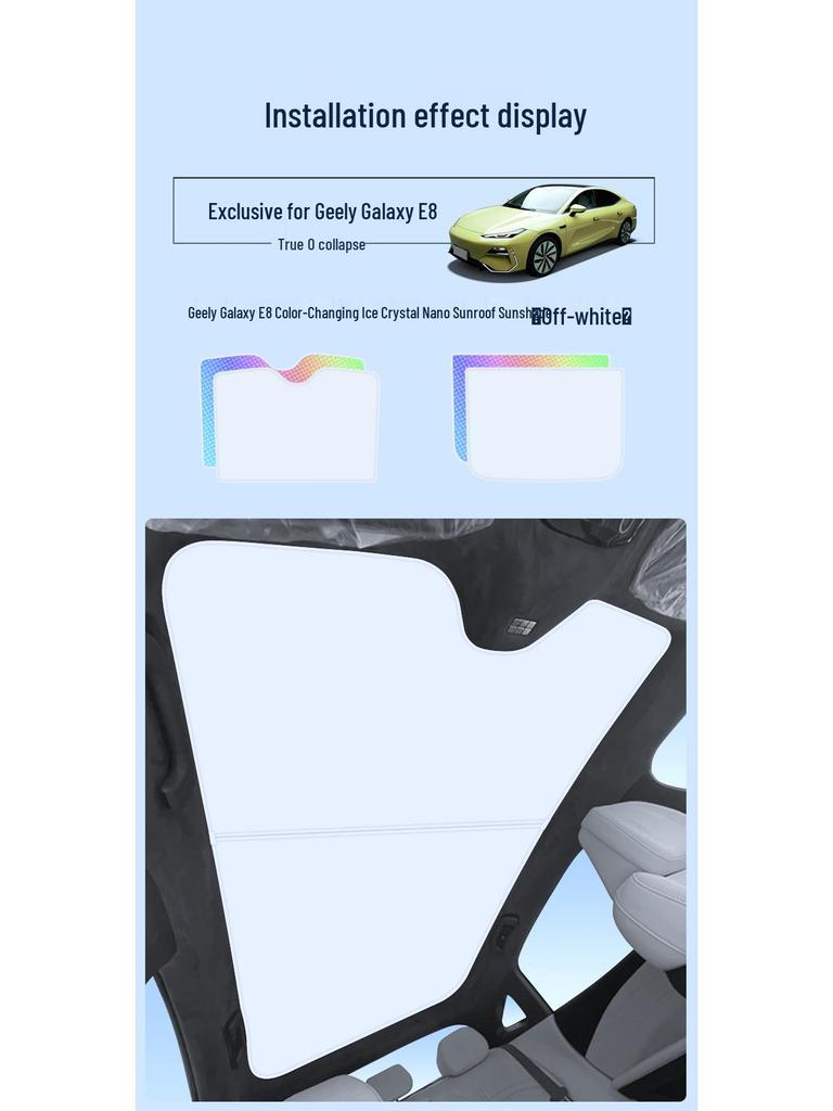 Geely 24 Galaxy E8 Sunroof Ice Crystal Heat Insulation Privacy Sunshade