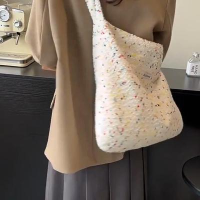 New Fashion Flower Women's Bag Casual Large Capacity Shoulder Crossbody Bag Fresh Tote Travel Bag