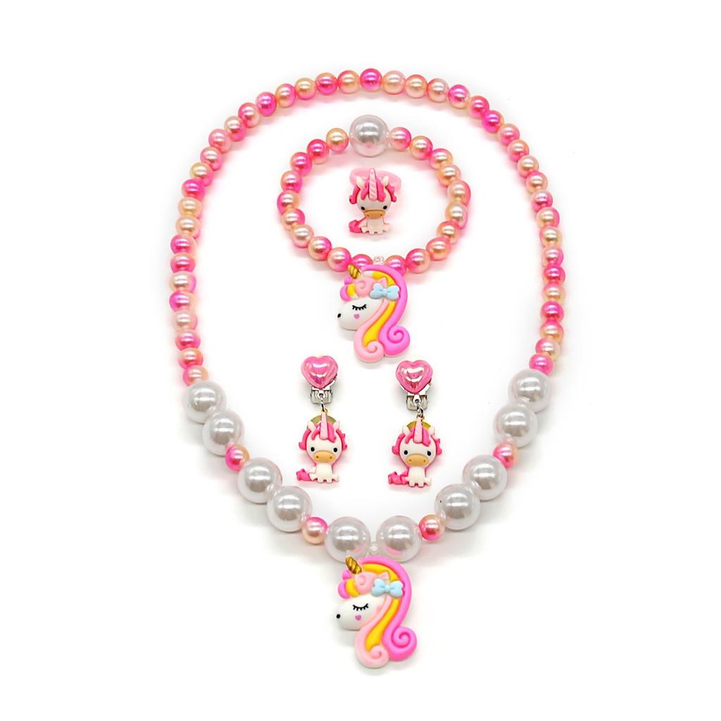 Unicorn princess accessories set, linking crown necklaces, headbands, girls' princess dress accessories, cross-border foreign trade