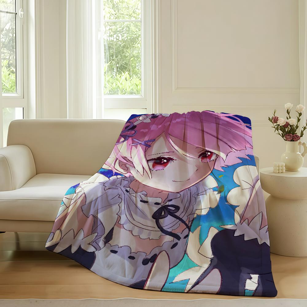 ReZero Starting Life in Another World Blanket Warm Soft Suitable For Bedroom Sofa Bed Living Room Office Travel Camping Gifts