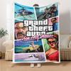 1pc Grand Theft Auto Soft Flannel Blanket with Designer Print A Cozy Blanket for All Seasons, Perfect for the Couch, Bed, Office
