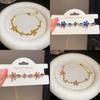 Minimalist Flower Cz Crystal Silver Bracelet For Women Office Wear