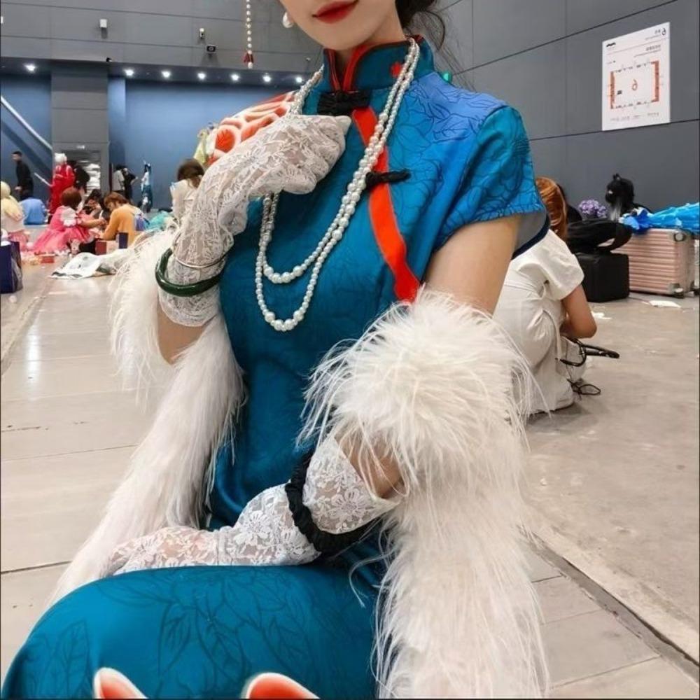 Super Dlouhý Plyšový Šátek z Imitace Kožešiny s Třásněmi Zimní Móda s Dopaminovým Plyšovým Peřím Nový Šátek