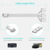 AsiaHorse PCIE GPU 16AWG PC Power Adapter Extension GPU 12VHPWR Power Sleeved Cable to GPU RTX Snow White 5.0 Cable, Extension, 16-Pin (12+4) 38-Pin