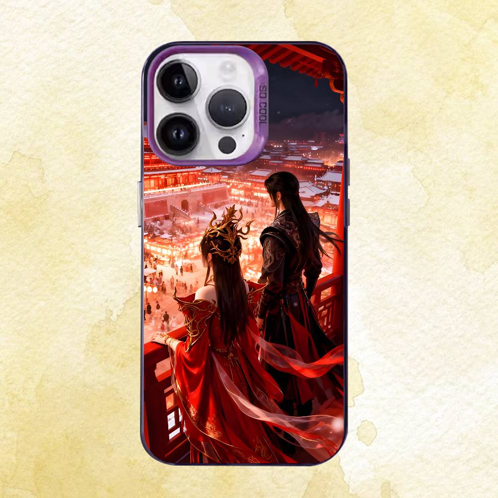 Traditional Couple Case for iPhone 11,12,13,14,15,16,17 Pro Max XS X XR mini Air Plus Cover