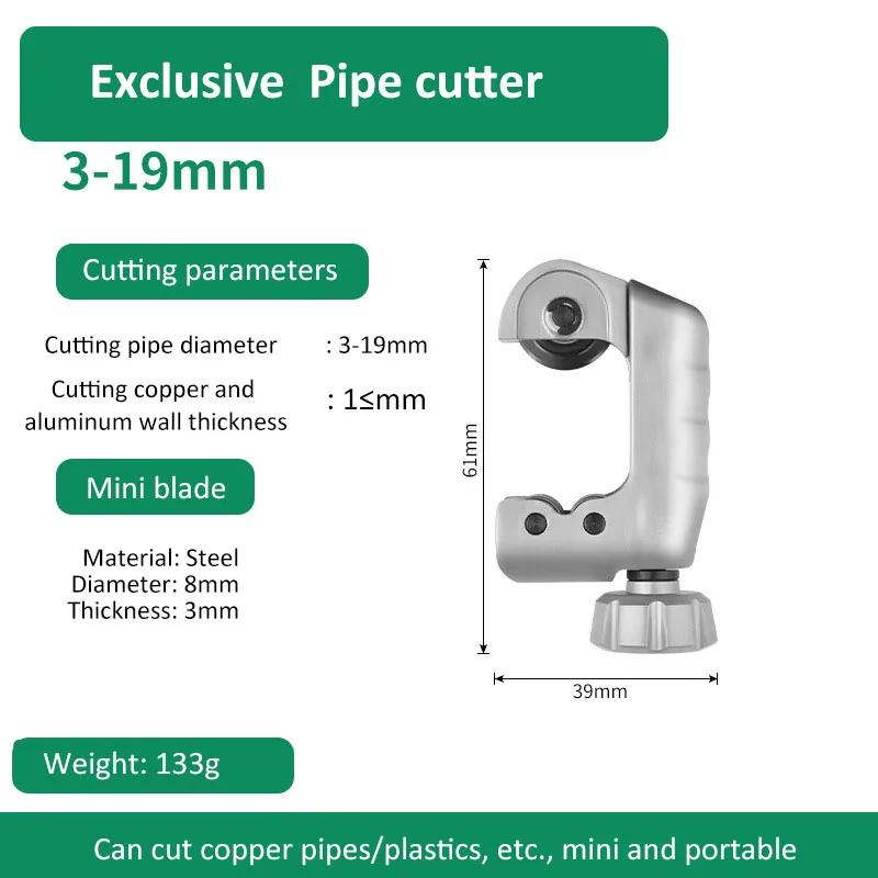 Tăietor de tuburi tip rolă Tăietor de țevi cu rulment Aliaj de aluminiu Foarfecă Tăietor de țevi Oțel inoxidabil Țeavă de cupru Instrument de tăiat instalații sanitare